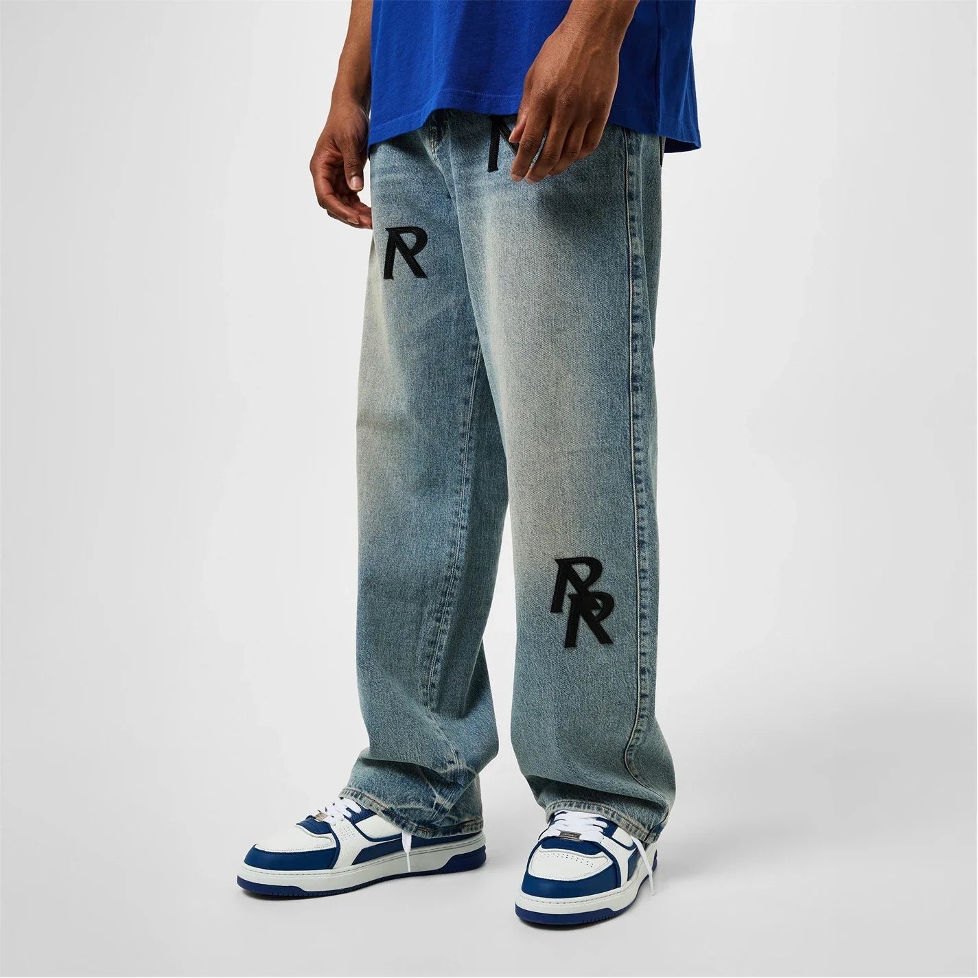 Represent R3 Initial Baggy Denim Jeans 'Stone Wash'