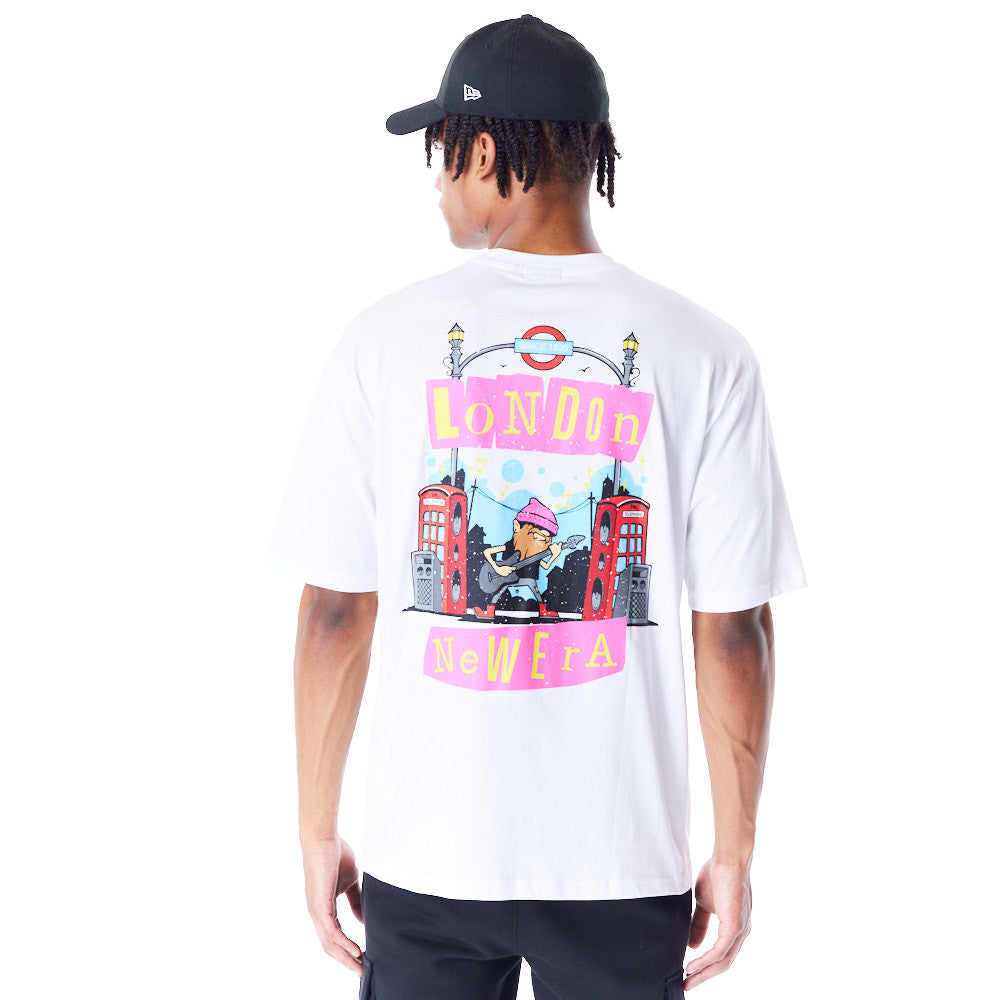 New Era Location Graphic London Oversized White Tee