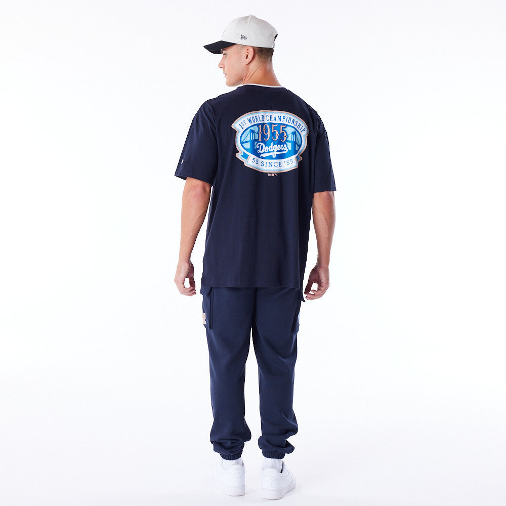 Los Angeles Dodgers World Series Drop Shoulder Navy Tee