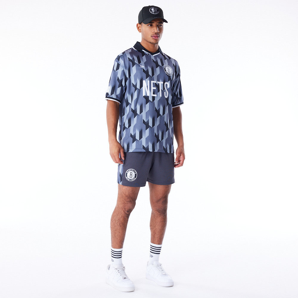 Brooklyn Nets NBA Soccer Graphite Shorts