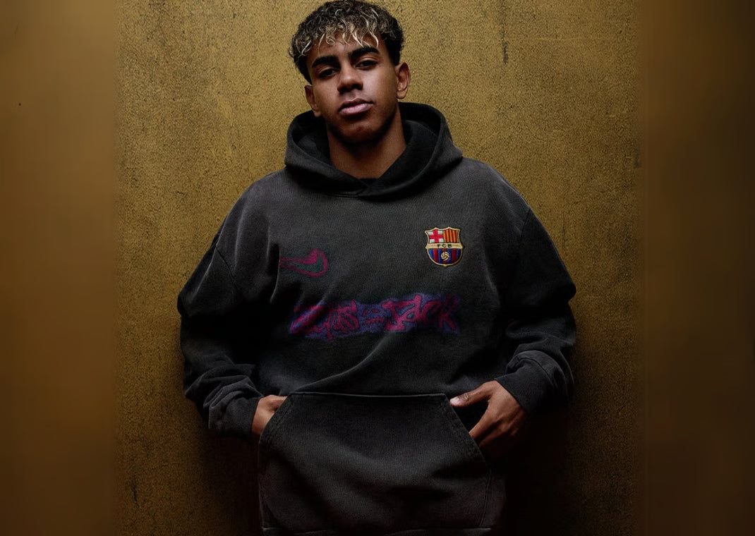 Travis Scott x Nike x FC Barcelona Spray Logo Hoodie - "Black"