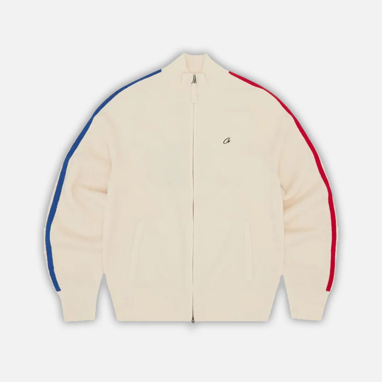 Corteiz RTW Knit Zip Up Fleece - Cream