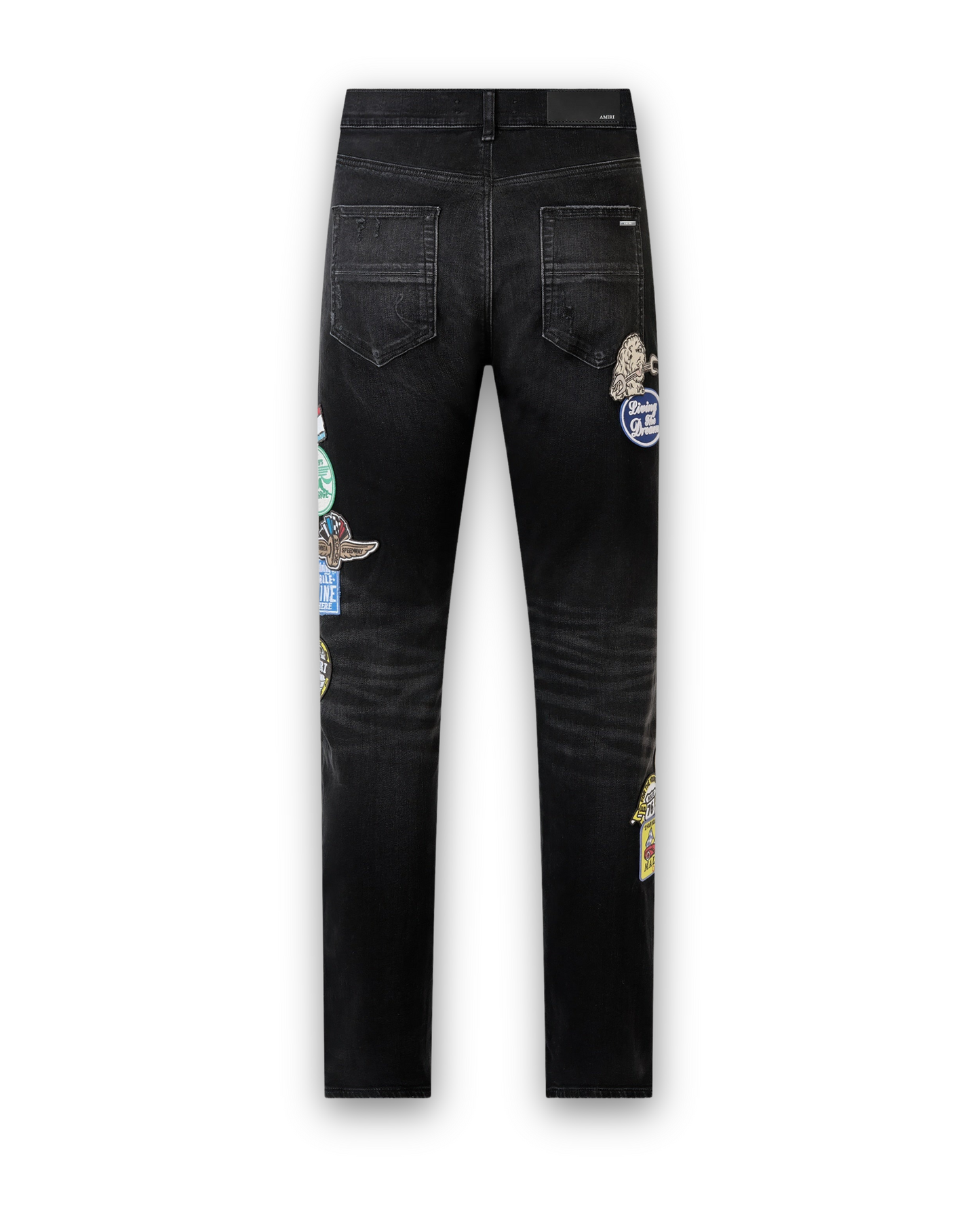 Amiri Station Patch Repair Slim Jean - "Vintage Black"