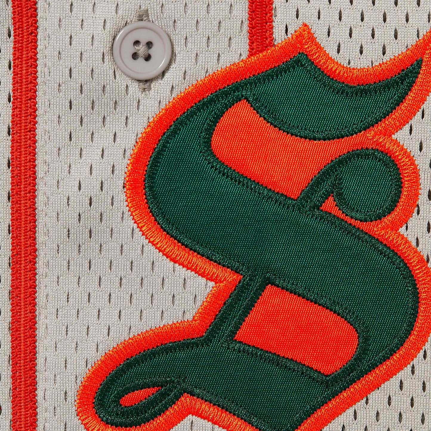 Supreme Old English Baseball Jersey 'Grey'