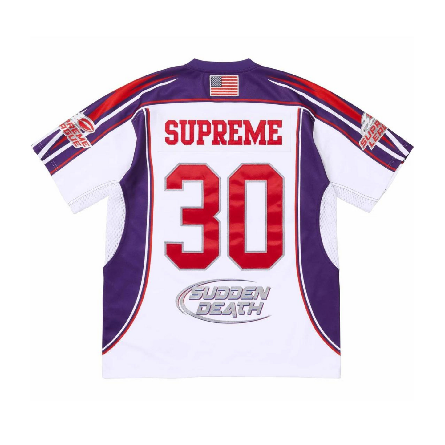 Supreme Sudden Death Football Jersey 'White-Purple'