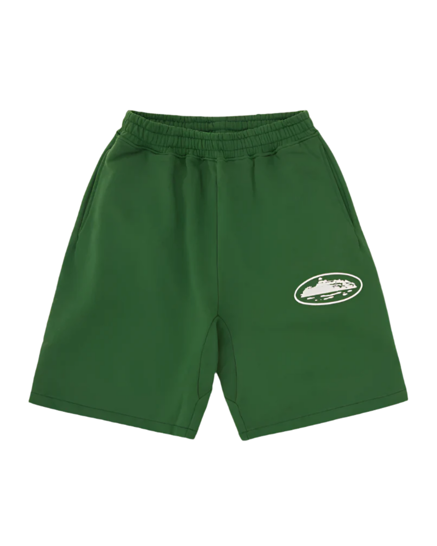 Corteiz Island Puff Print Sweatshort - 'Green'