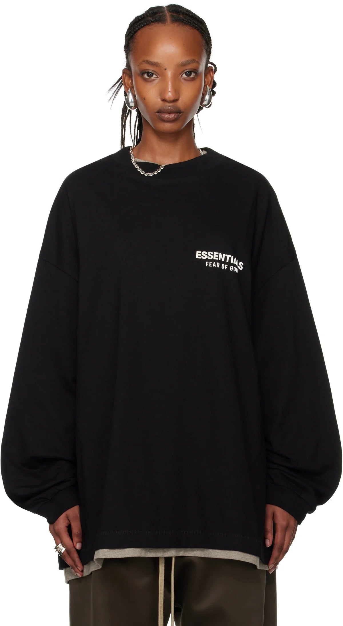 Fear of God Essentials Jersey Long Sleeve T-Shirt - "Black"