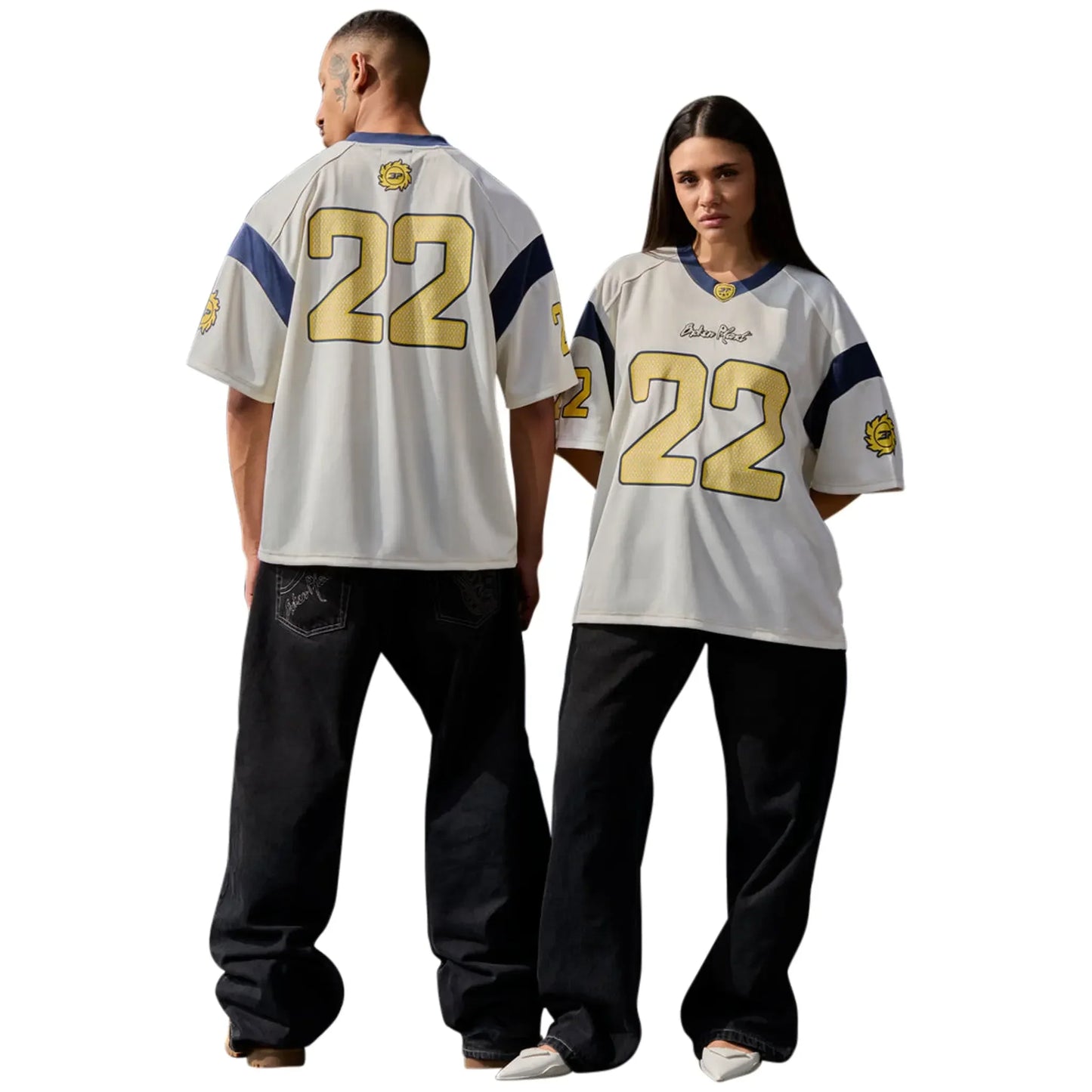 Broken Planet Football Jersey White/Blue