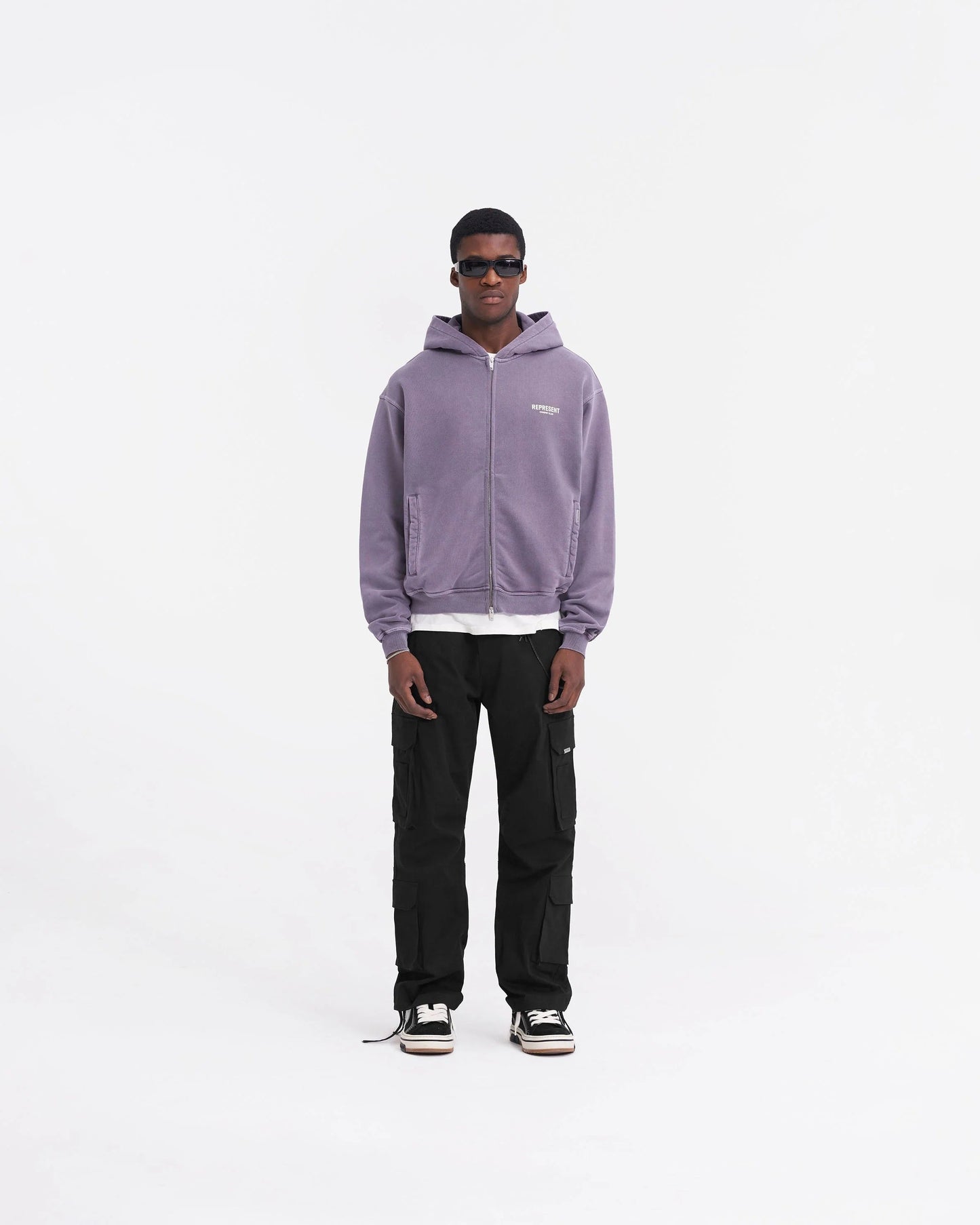Represent Owners Club Zip-Up Hoodie - "Vintage Violet"