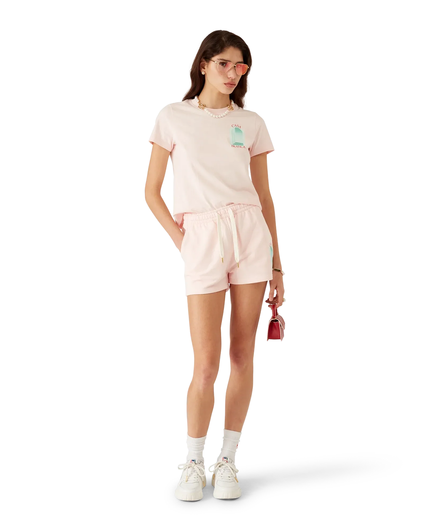 Casablanca L'Arche Short-Sleeve T-Shirt - "Pink"