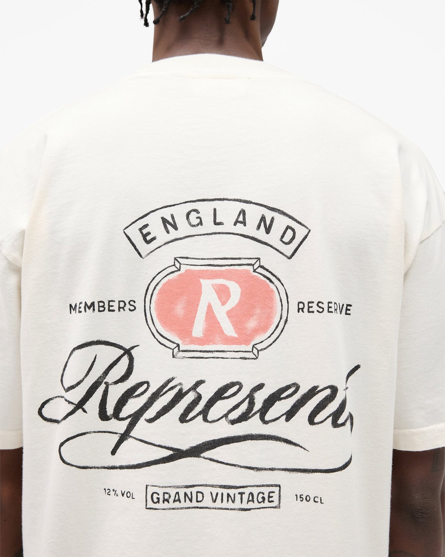 Represent Grand Vintage Hand Drawn T-Shirt - "Aged White"