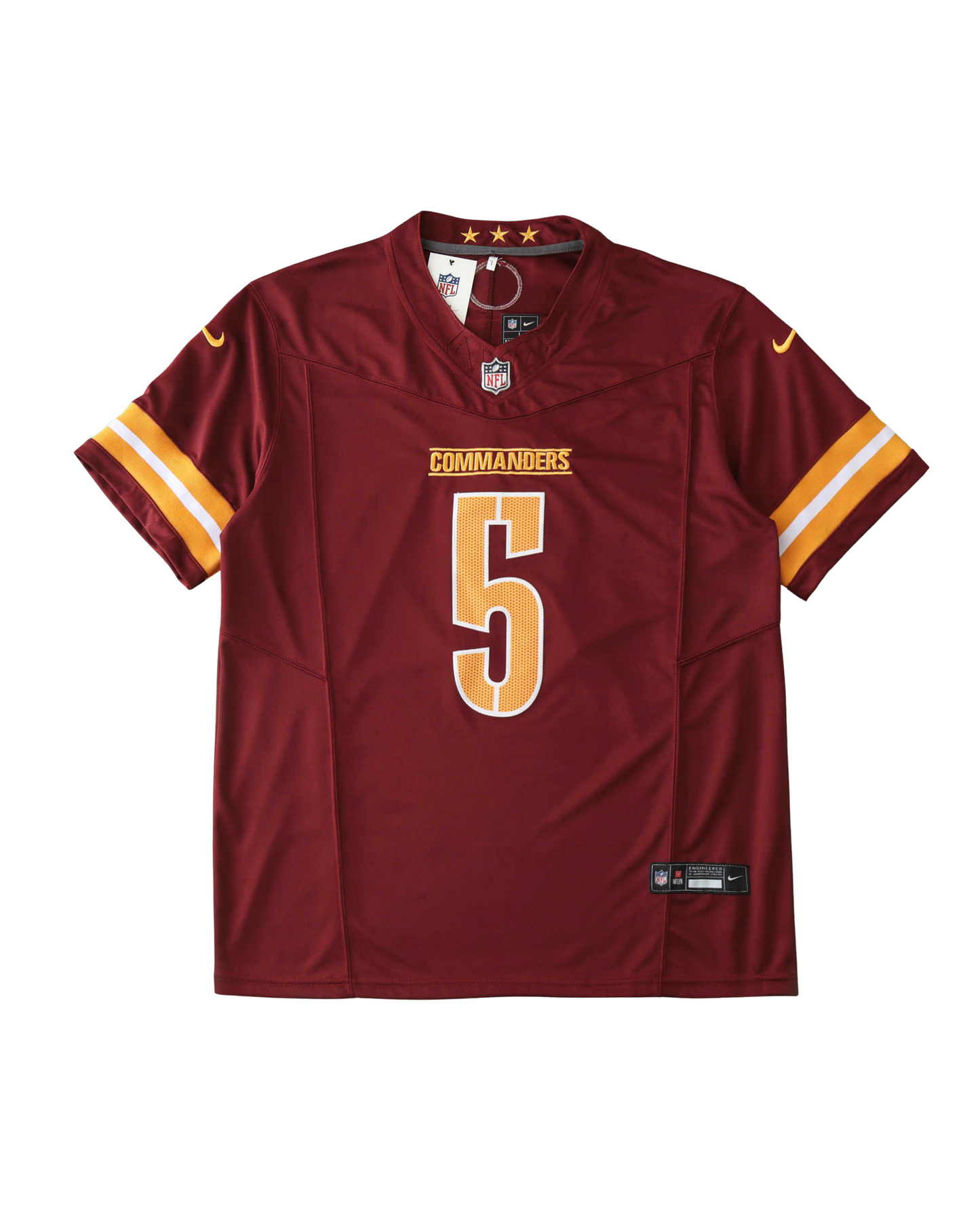 Washington Commanders Burgundy Game Jersey #5 Daniels