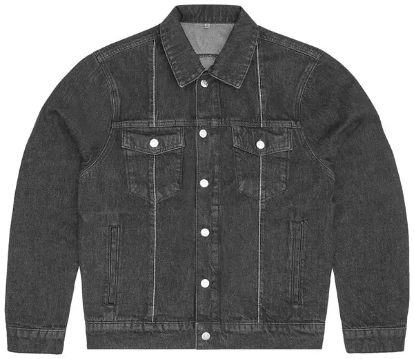 Corteiz C-Star Stitch-Down Denim Jacket - 'Black'