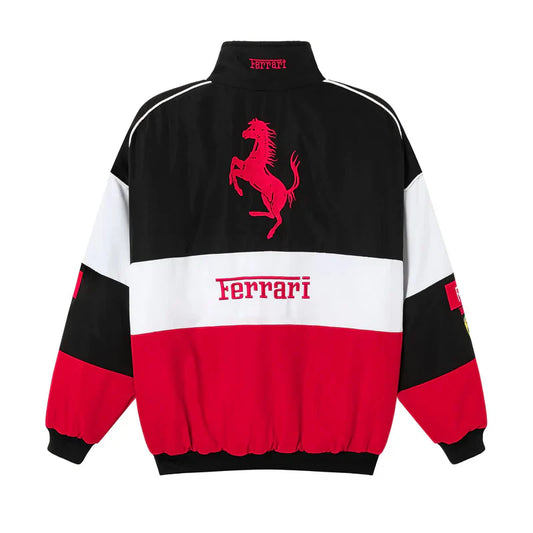 White Ferrari Vintage Racing Jacket