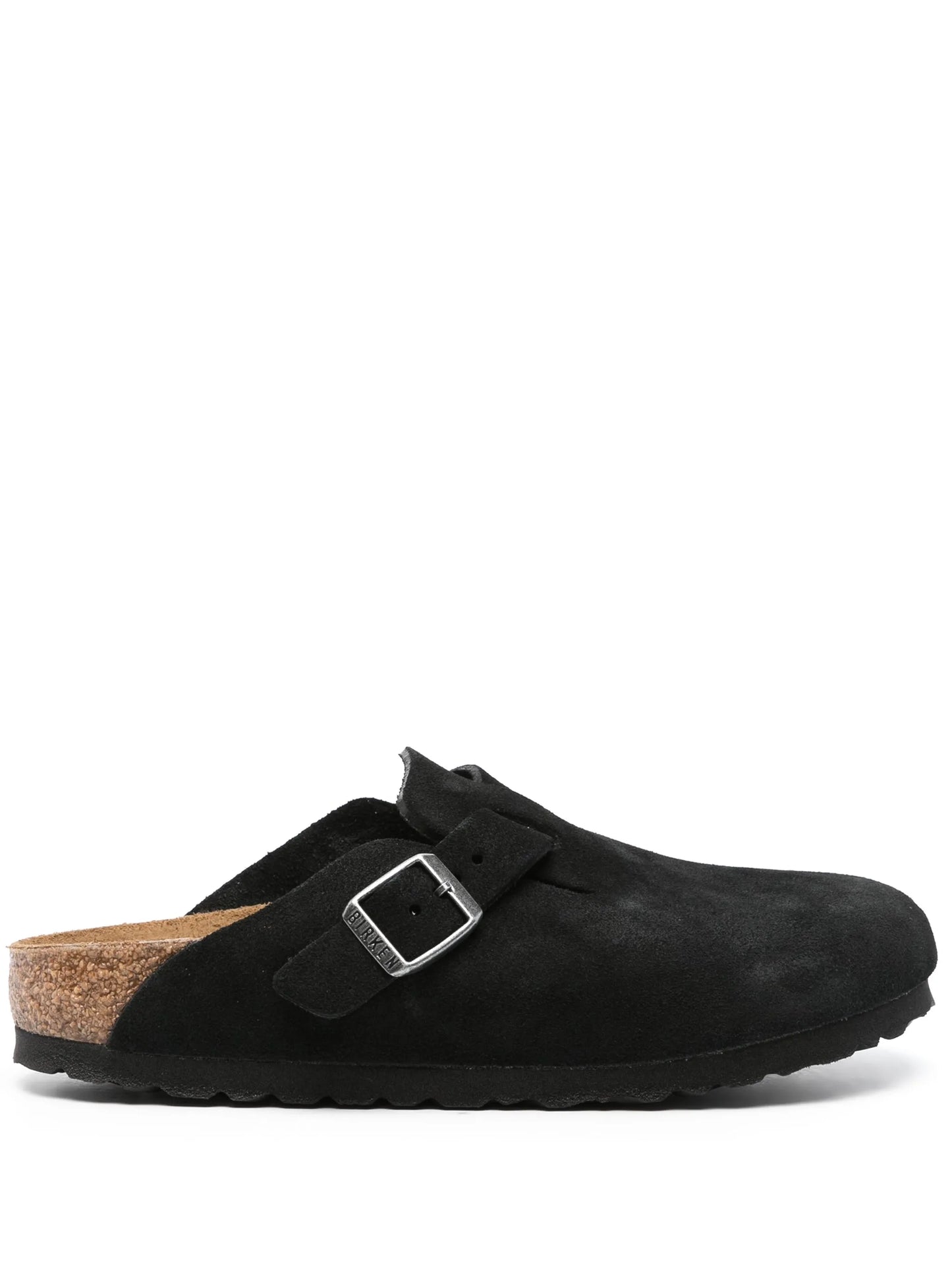 Birkenstock Boston Suede Mules - "Black"