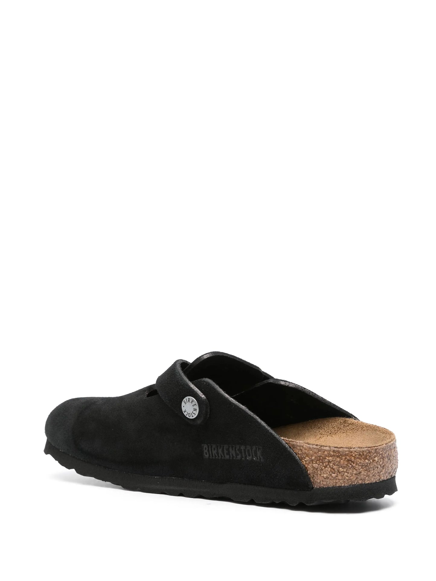 Birkenstock Boston Suede Mules - "Black"