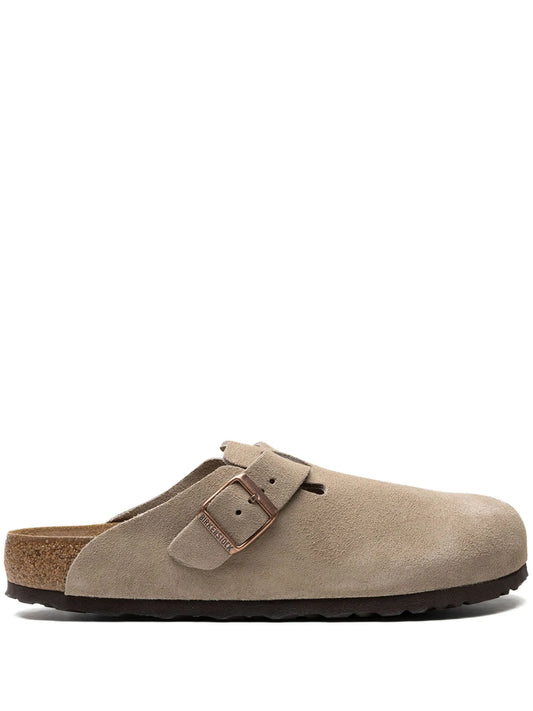 Birkenstock Boston Suede Mules - "Taupe"