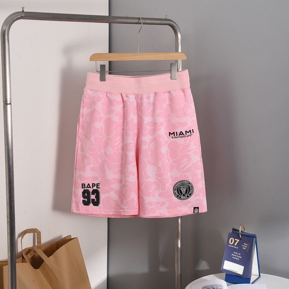Bape x Inter Miami Camo Shorts Pink