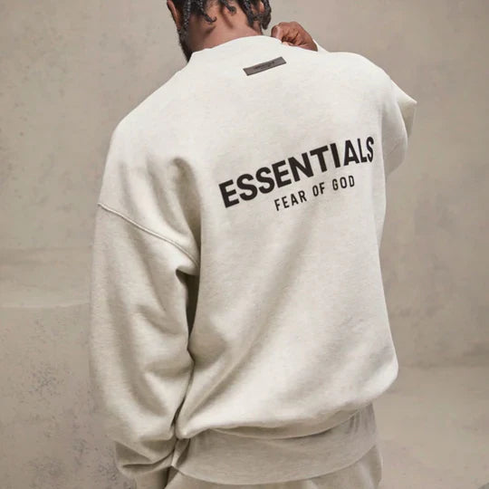 Fear of God Essentials Relaxed Crewneck - "Dark Oatmeal"