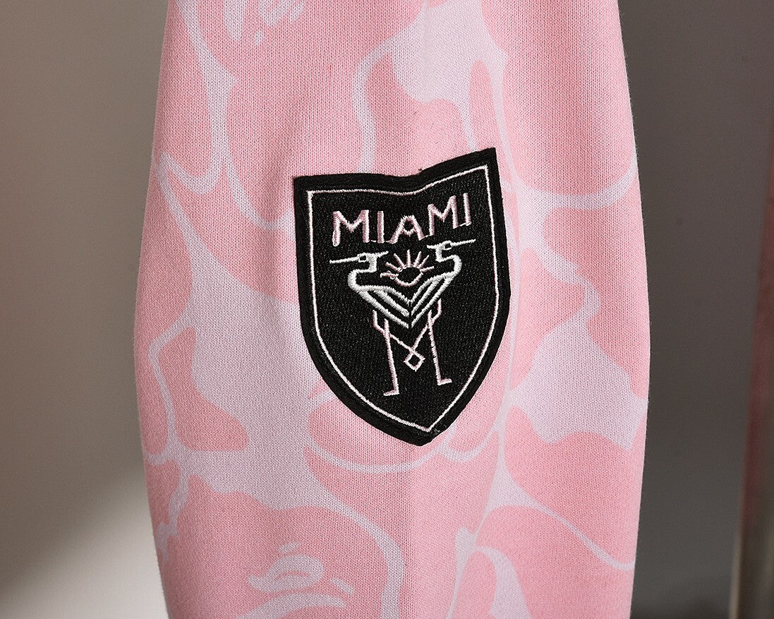 Bape x Inter Miami Camo Hoodie Pink
