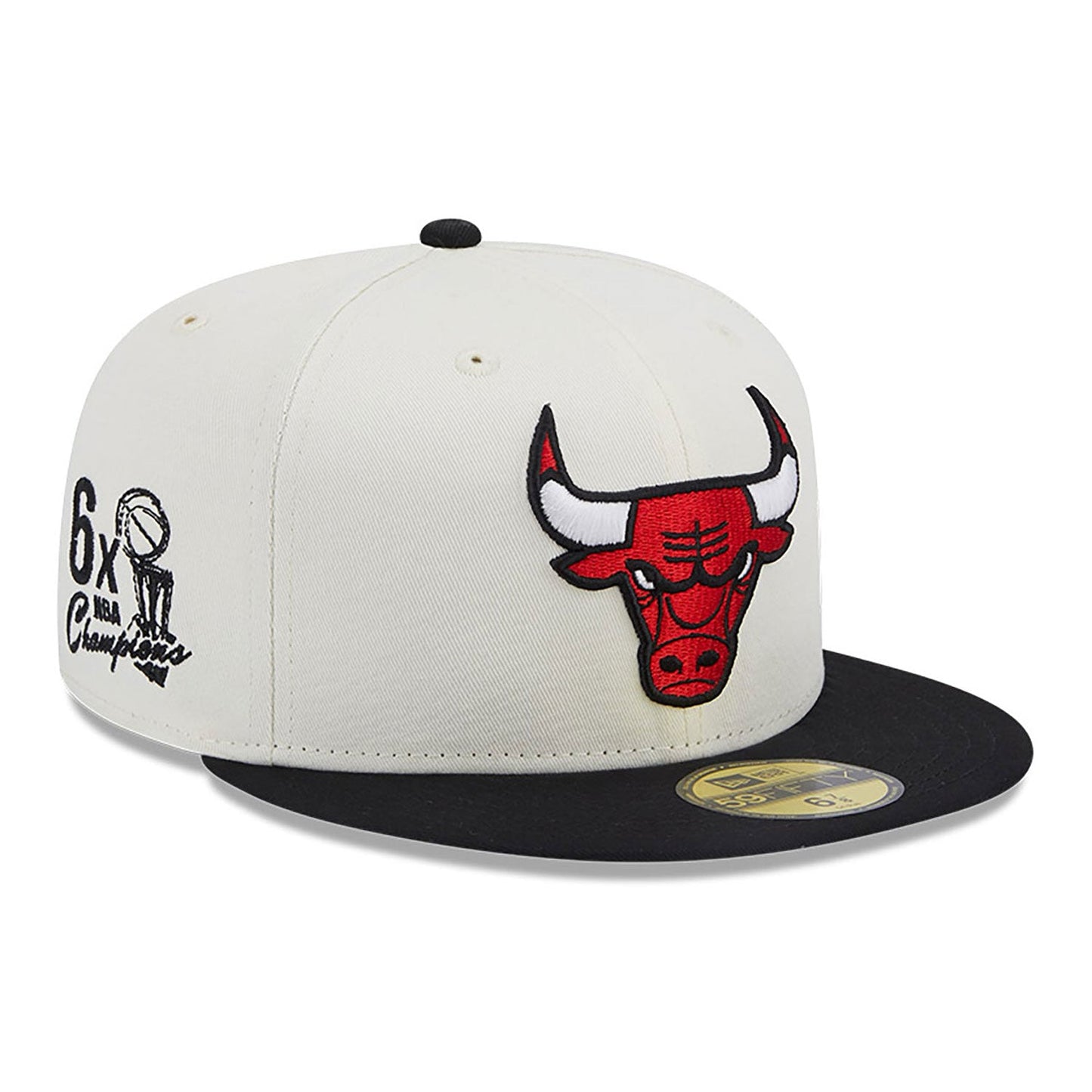 Chicago Bulls 59FIFTY Championships White/Black Cap