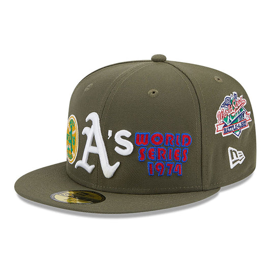 Oakland Athletics 59FIFTY MLB World Series Olive Cap