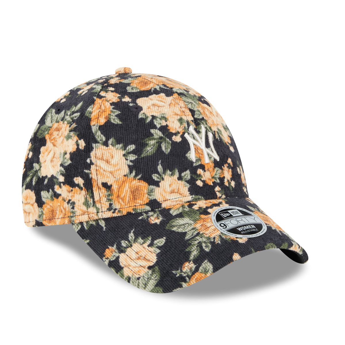 New York Yankees 9FORTY Womens Floral Cord Navy Cap