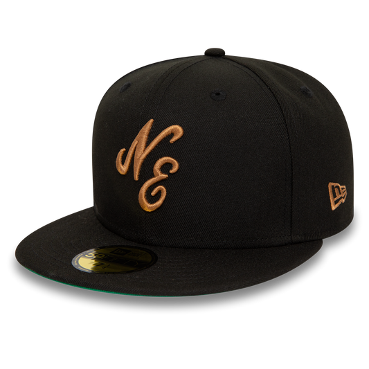 New Era 59FIFTY Script Black Cap