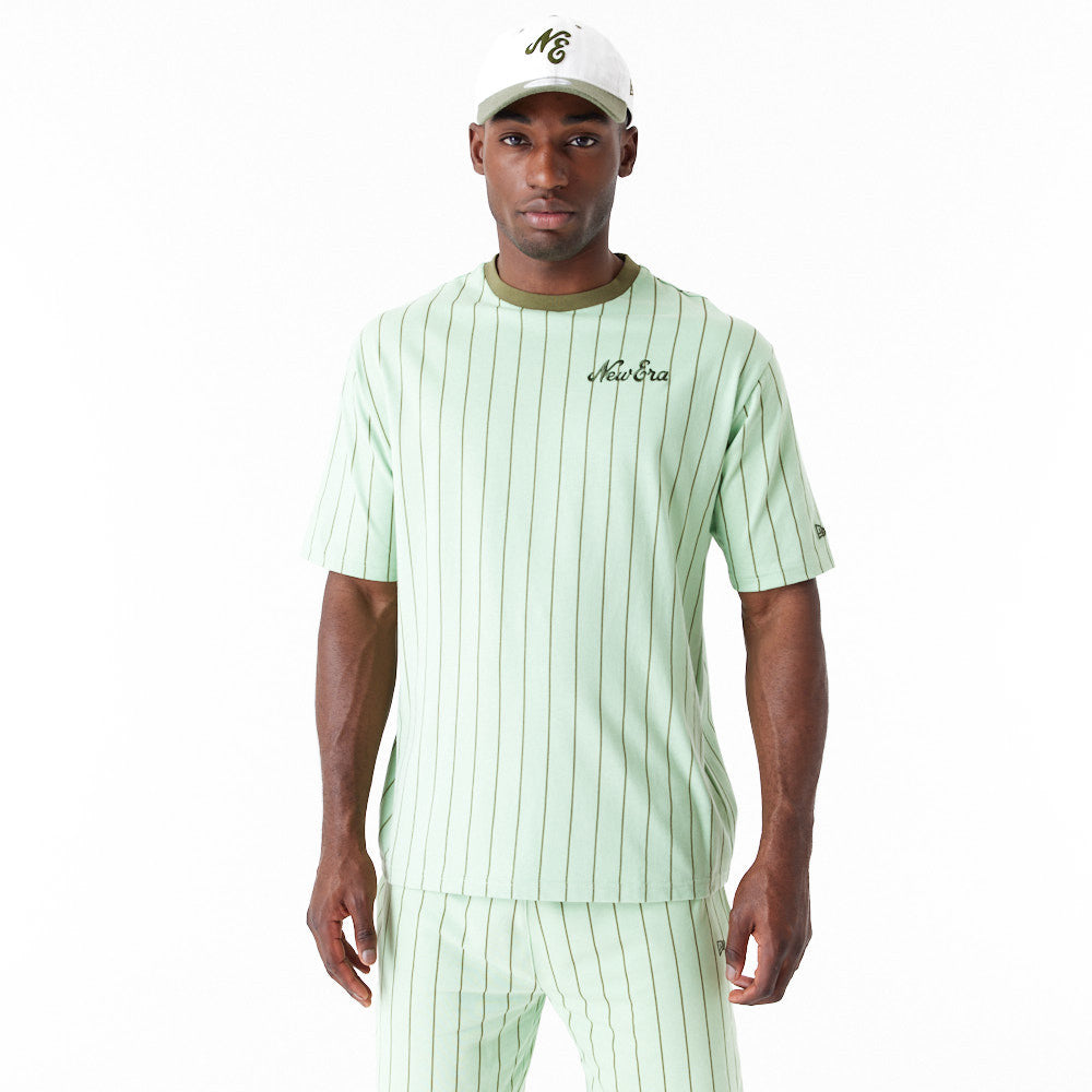 New Era Pinstripe Oversized Mint Green Tee