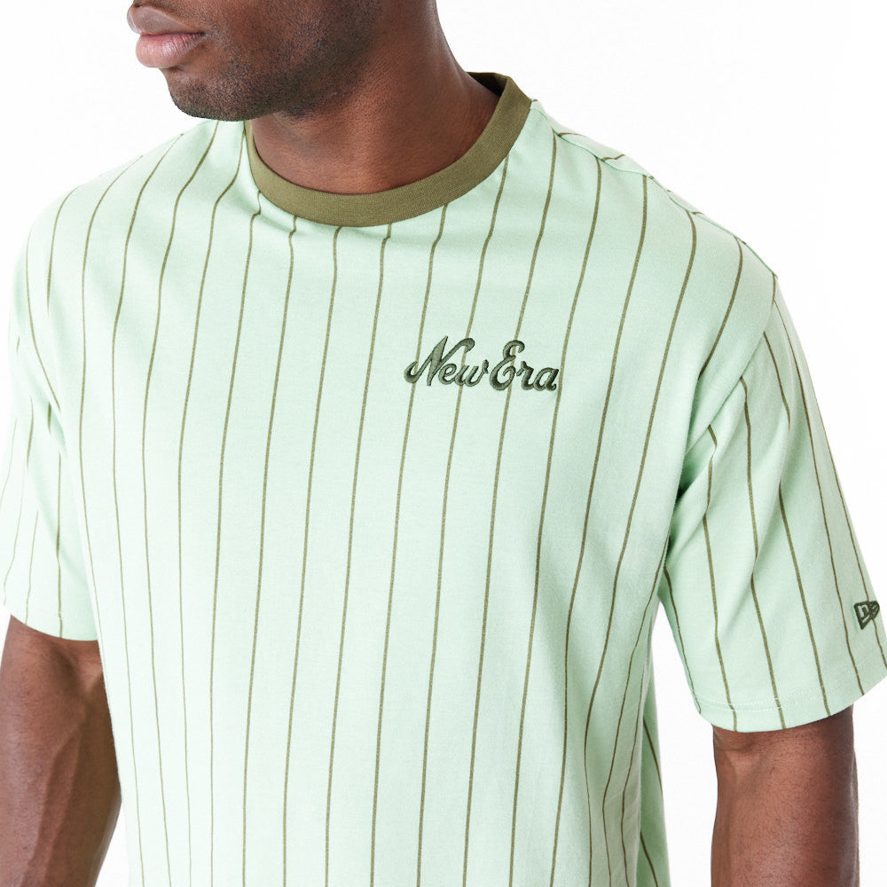 New Era Pinstripe Oversized Mint Green Tee