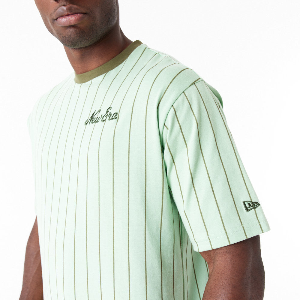 New Era Pinstripe Oversized Mint Green Tee