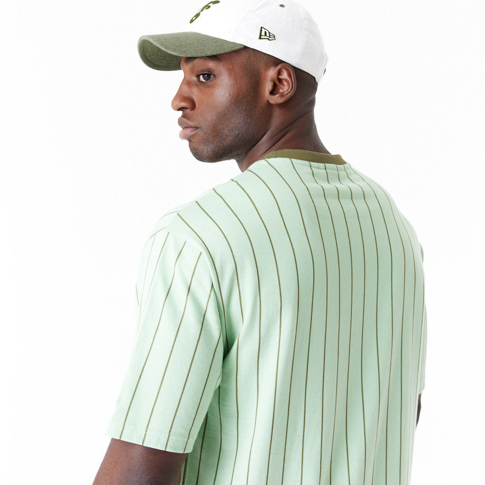 New Era Pinstripe Oversized Mint Green Tee