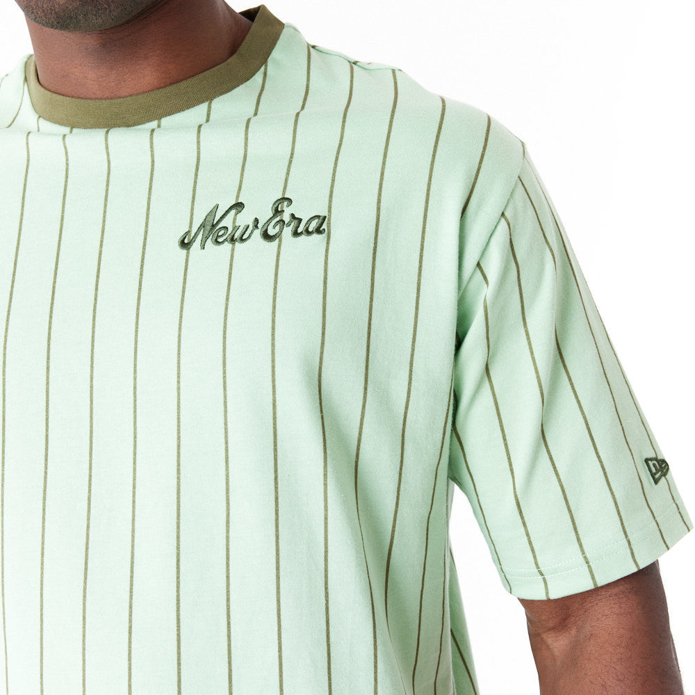 New Era Pinstripe Oversized Mint Green Tee