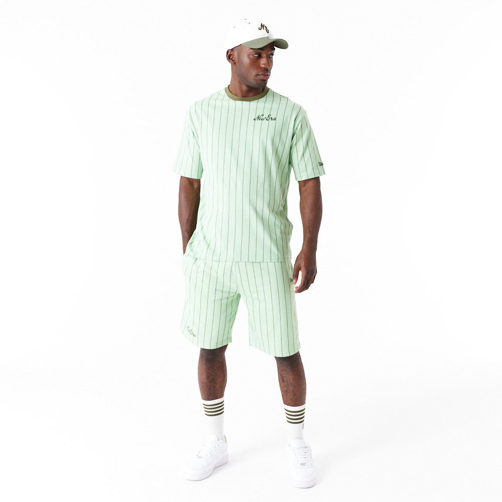 New Era Pinstripe Oversized Mint Green Tee