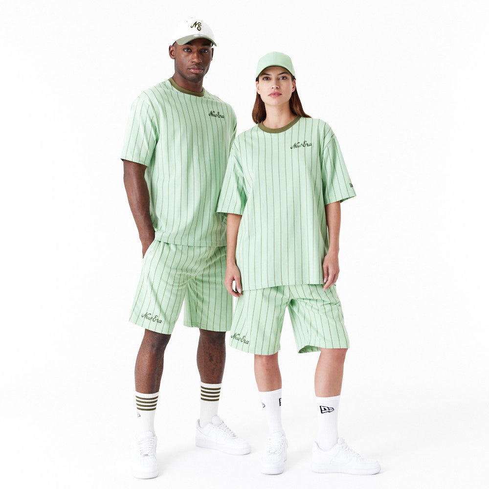 New Era Pinstripe Oversized Mint Green Tee