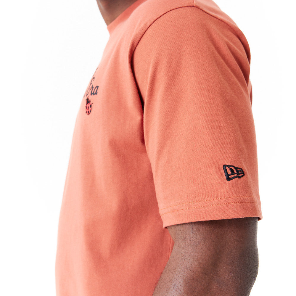 New Era Floral Graphic Oversized Brown Tee