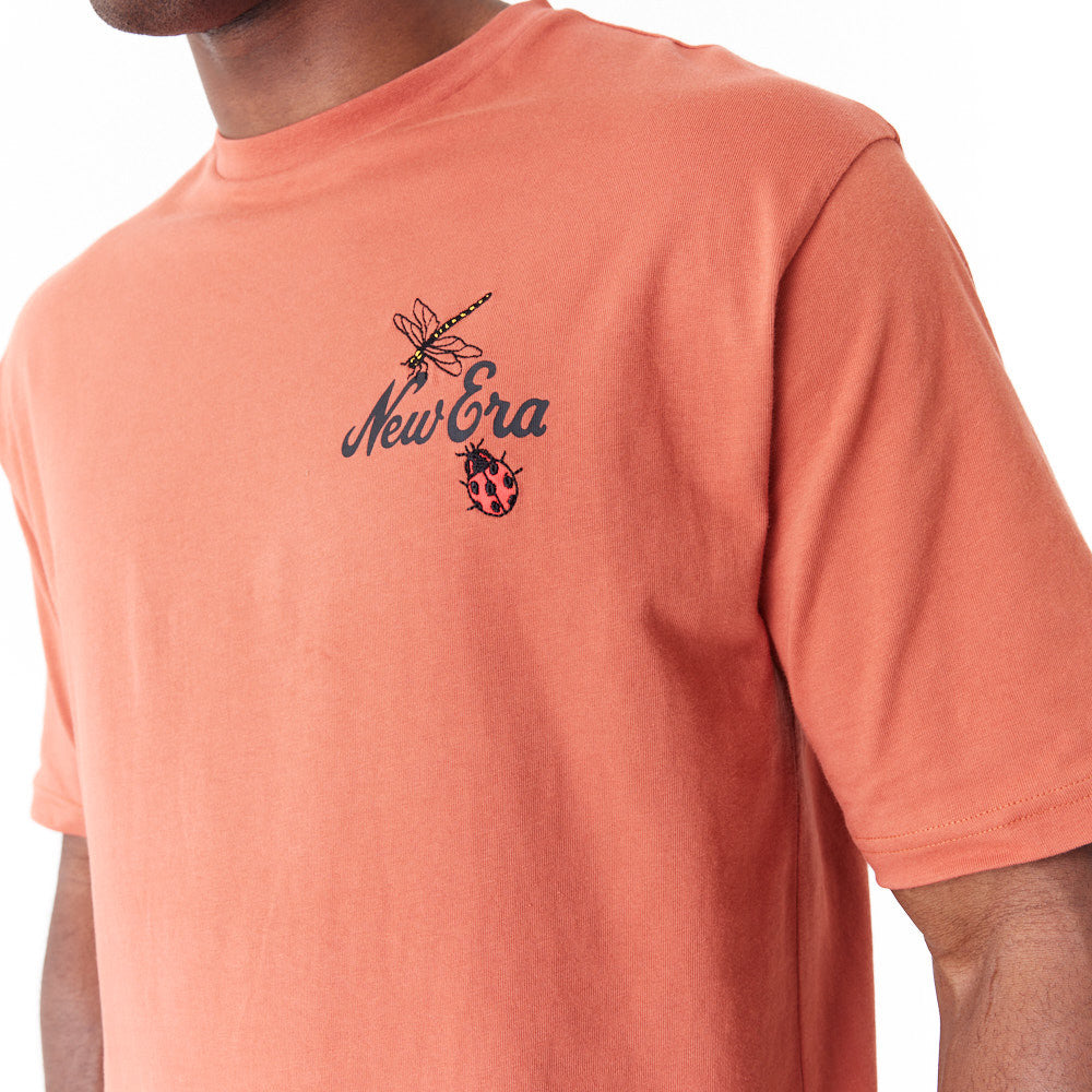 New Era Floral Graphic Oversized Brown Tee