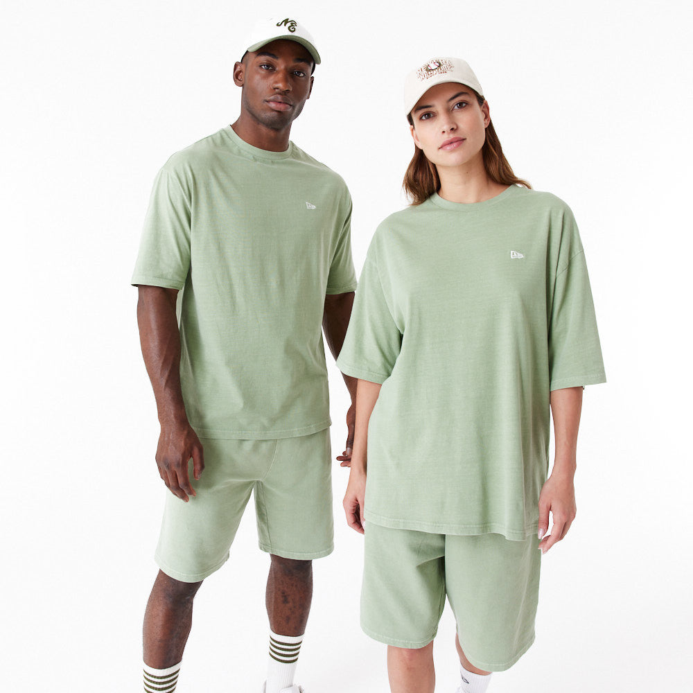 New Era Washed Over Sized Olive Tee