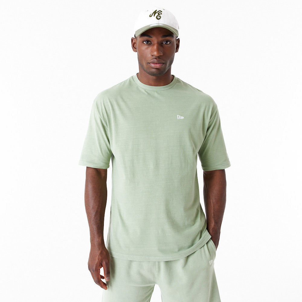New Era Washed Over Sized Olive Tee