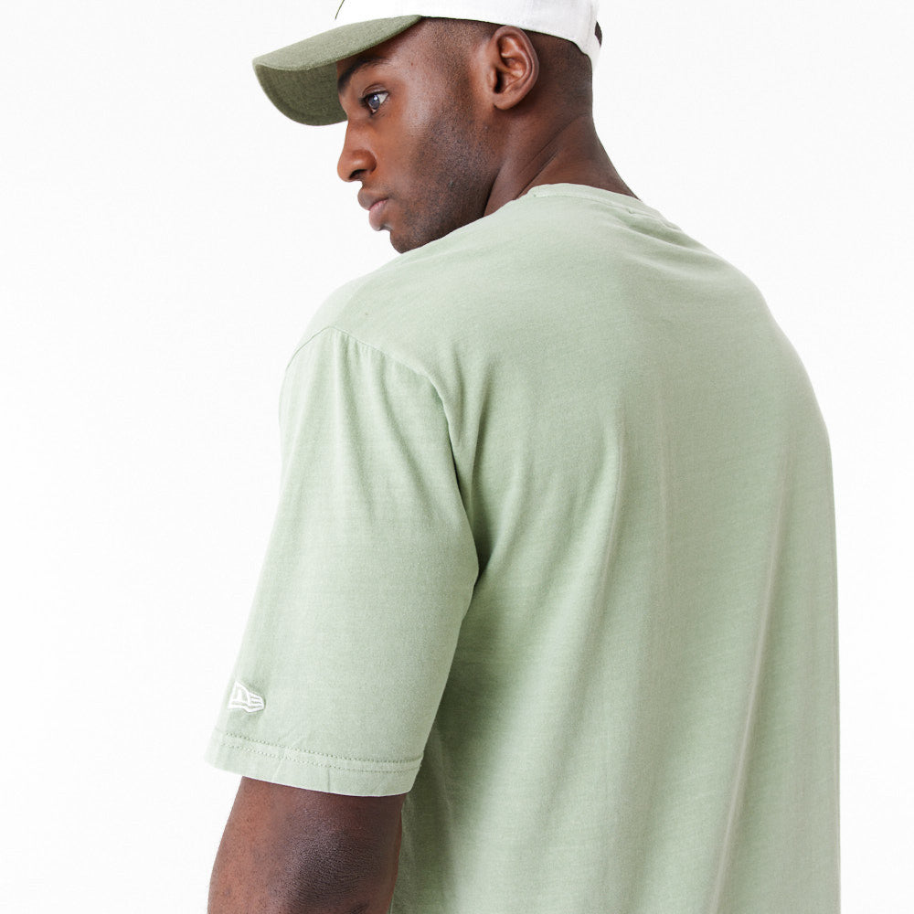New Era Washed Over Sized Olive Tee