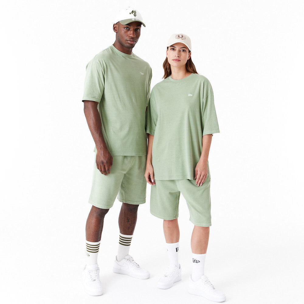New Era Washed Over Sized Olive Tee