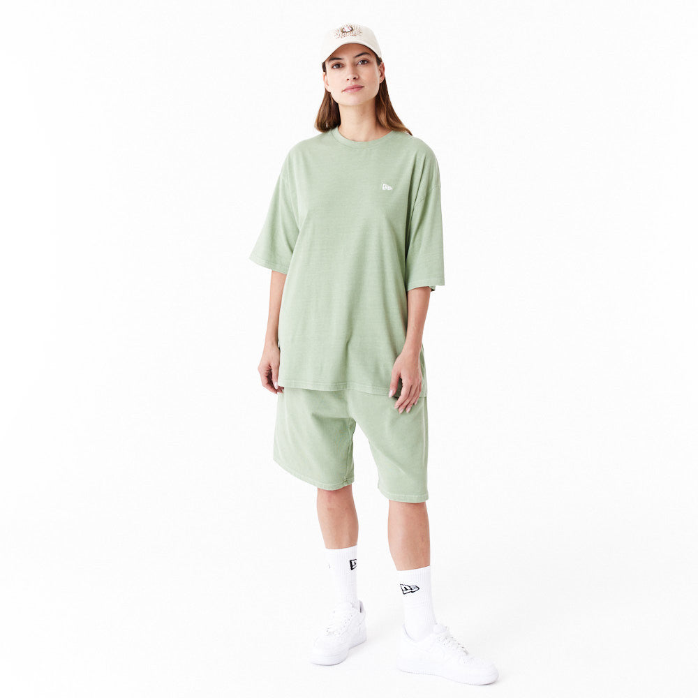 New Era Washed Over Sized Olive Tee