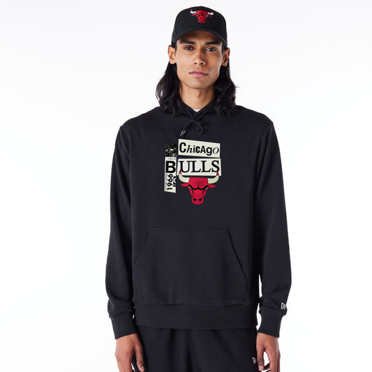 Chicago Bulls Newspaper Graphic Black Hoodie