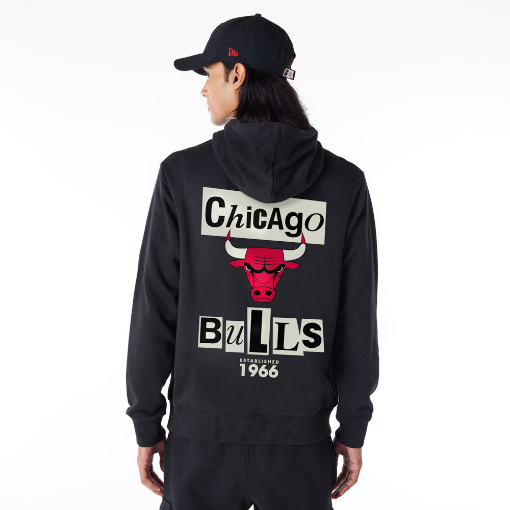 Chicago Bulls Newspaper Graphic Black Hoodie