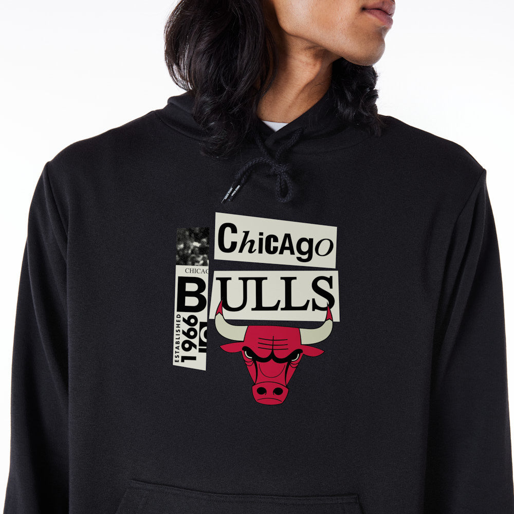 Chicago Bulls Newspaper Graphic Black Hoodie