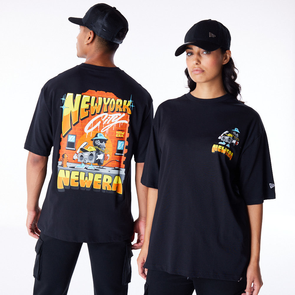 New Era Location Graphic New York Oversized Black Tee