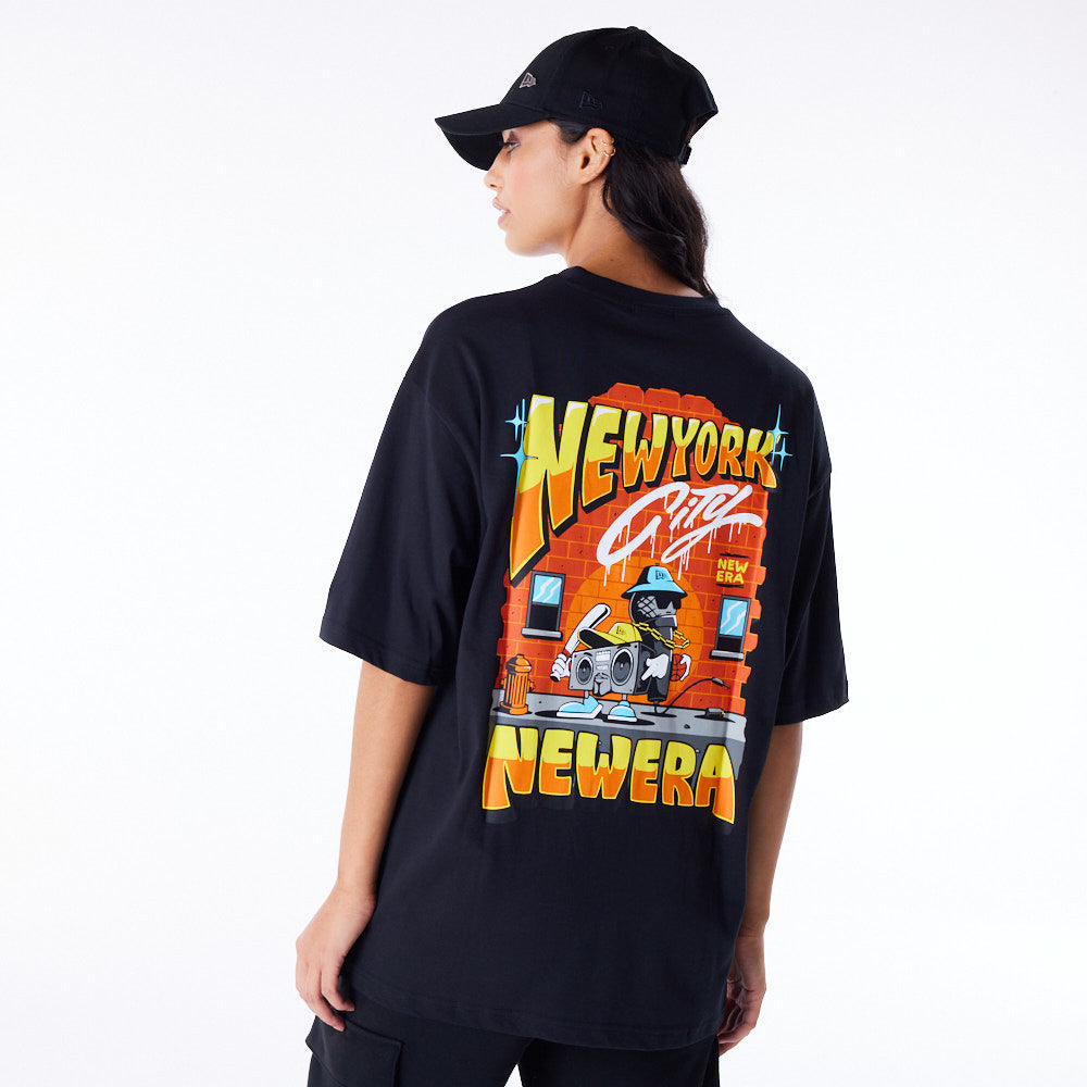 New Era Location Graphic New York Oversized Black Tee