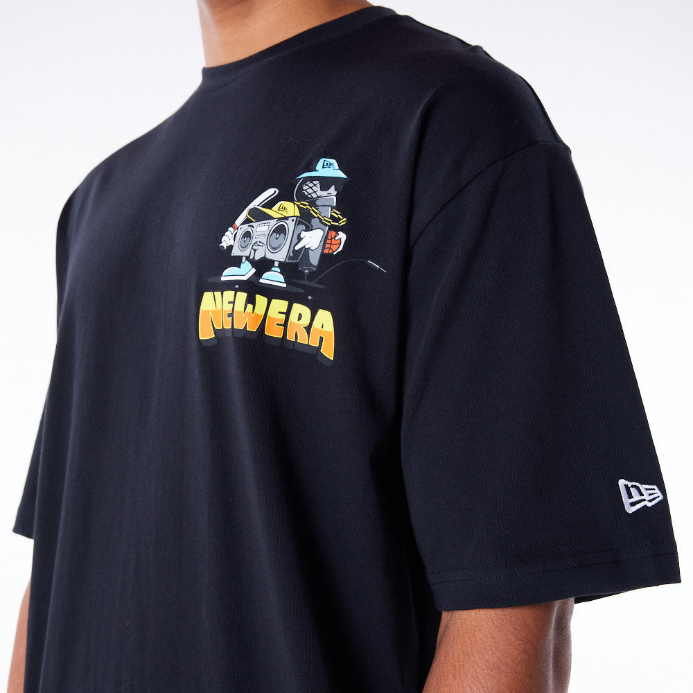 New Era Location Graphic New York Oversized Black Tee