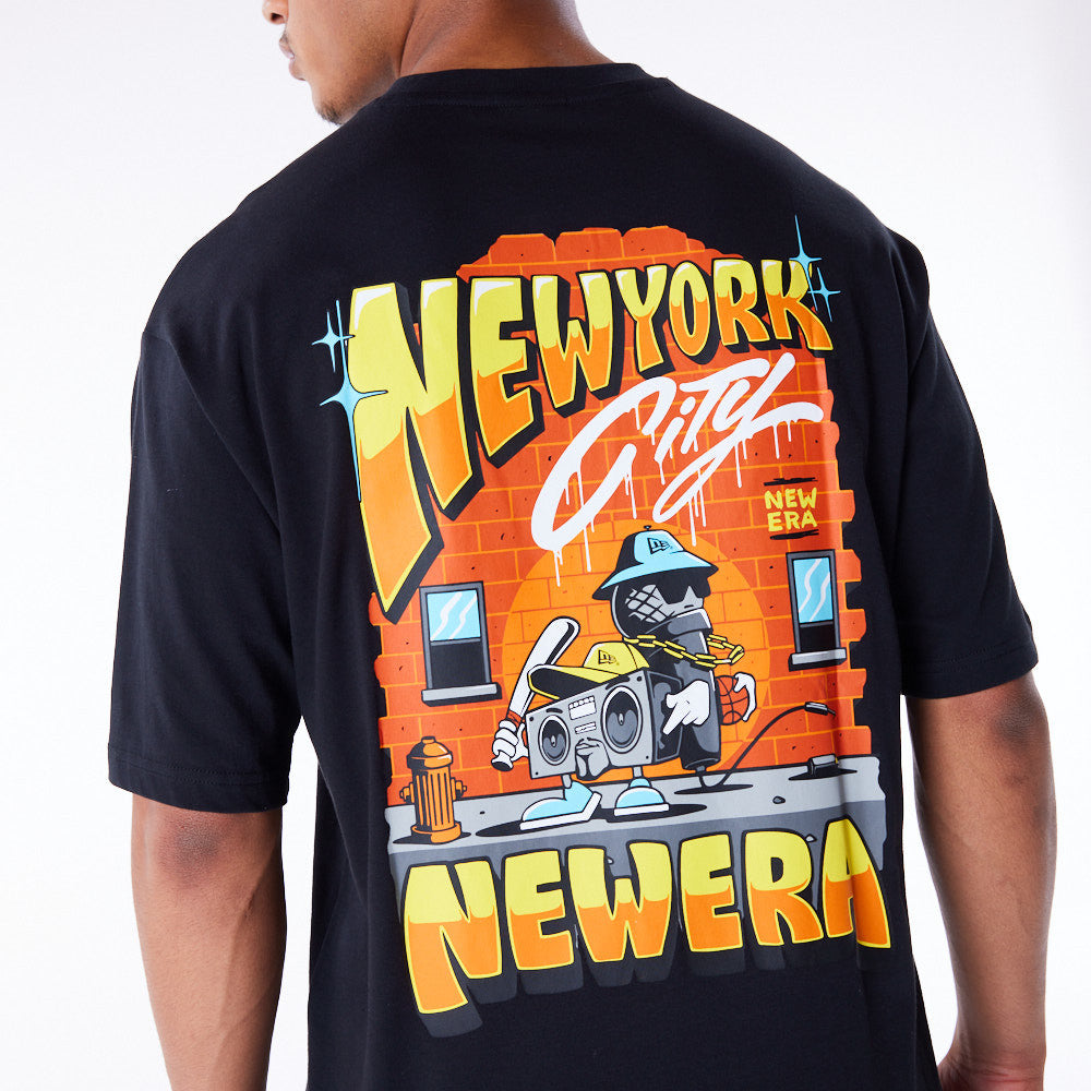 New Era Location Graphic New York Oversized Black Tee