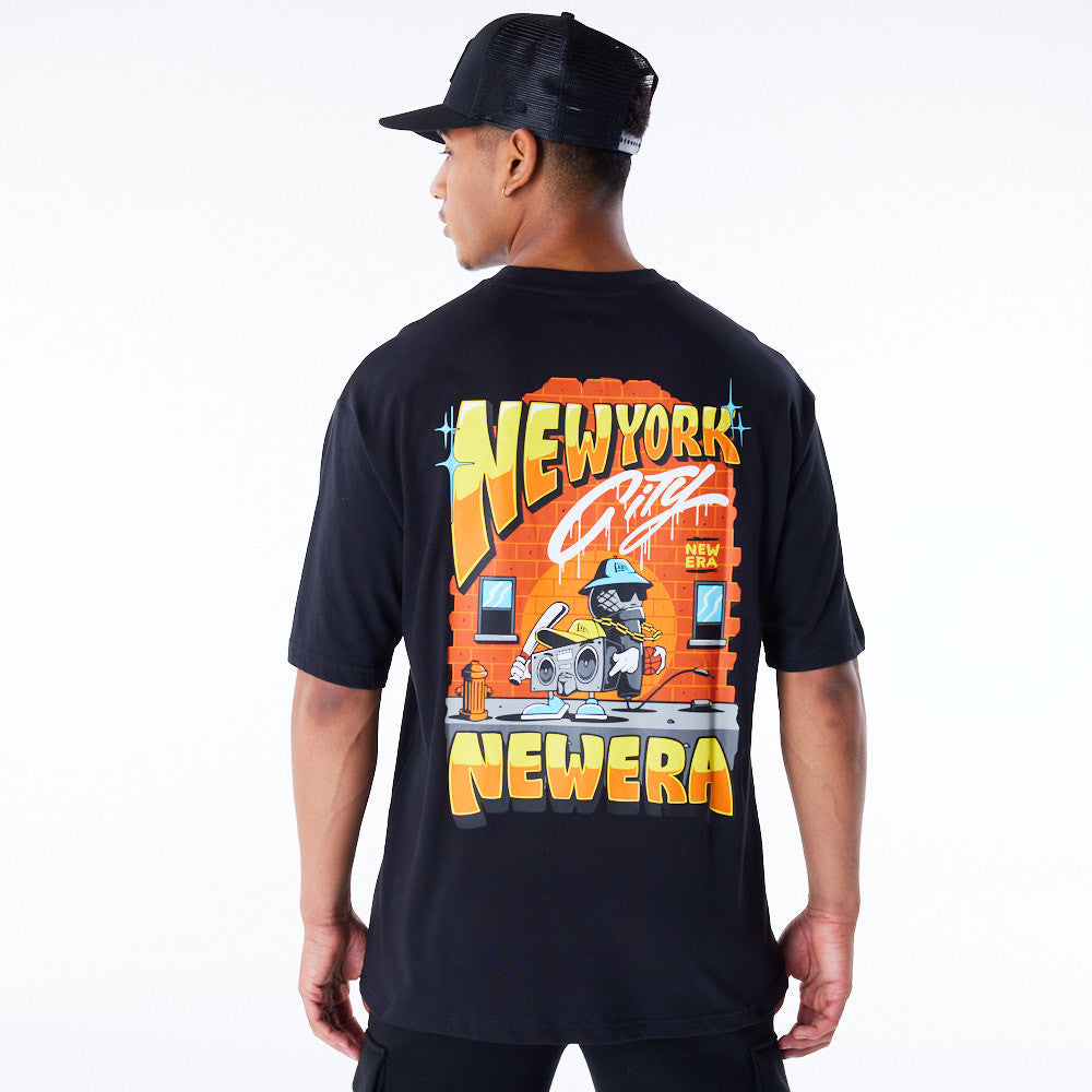 New Era Location Graphic New York Oversized Black Tee